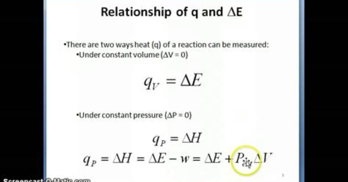 Is Delta H = Q?
