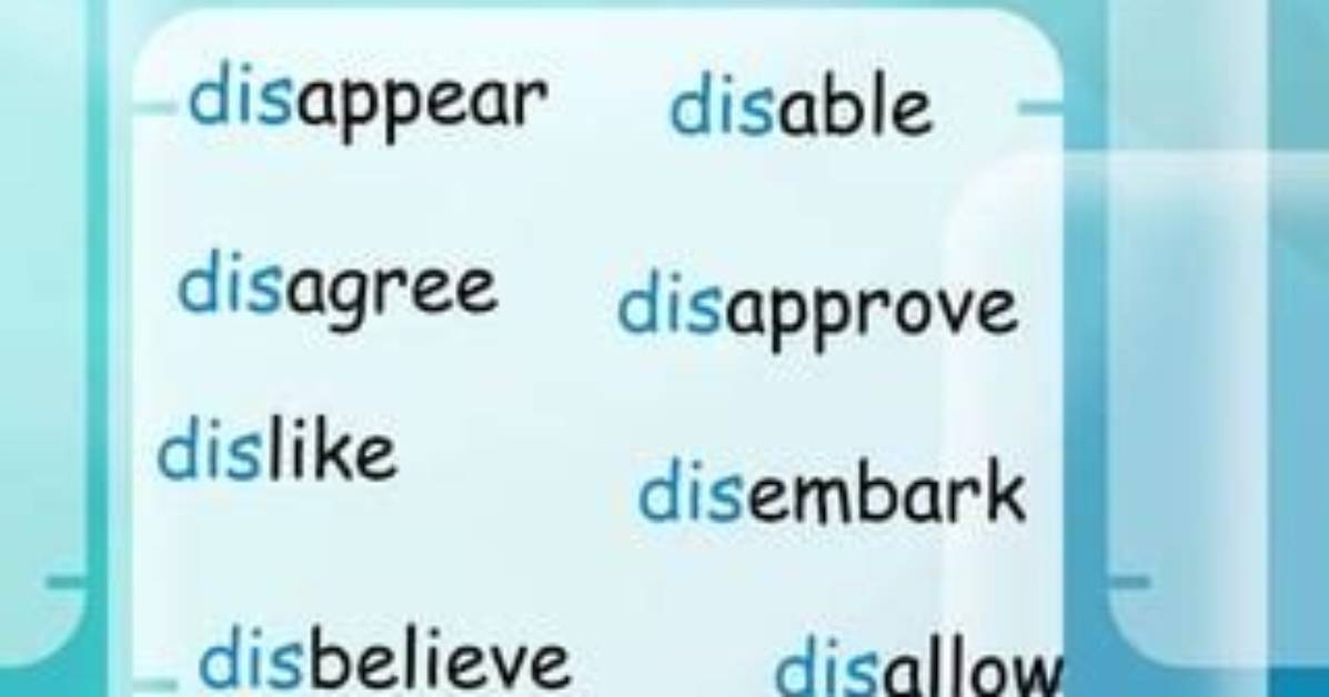 Is Dislike a Prefix?