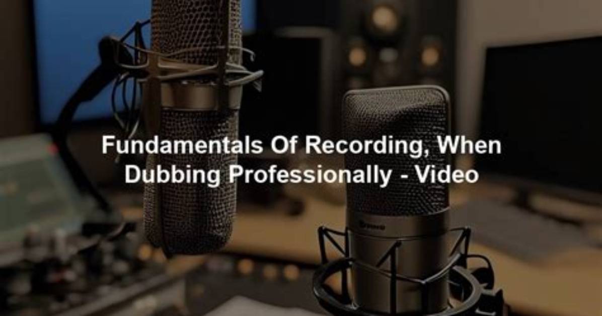 Is Dubbing the Same as Recording?