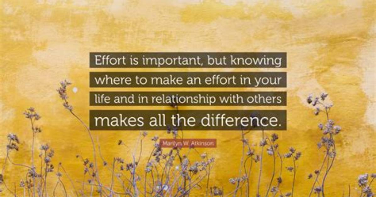 Is Effort Important in a Relationship?