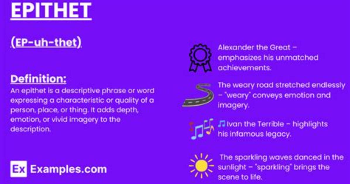 Is Epithet a Bad Word?