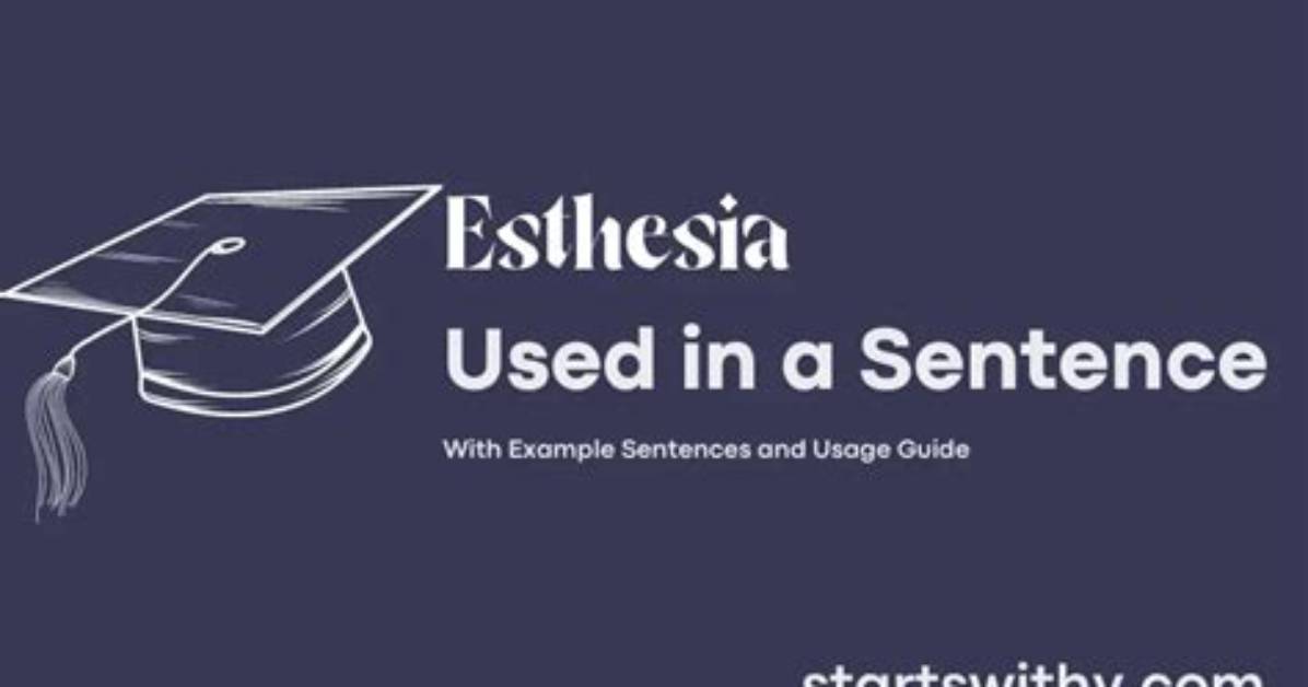 Is Esthesia a Word?