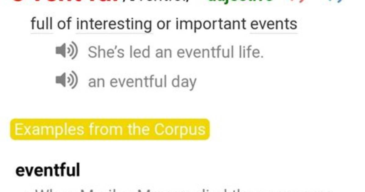 Is Eventful an Adjective?