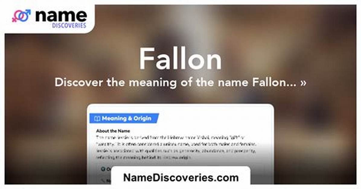 Is Fallon an Irish Name?