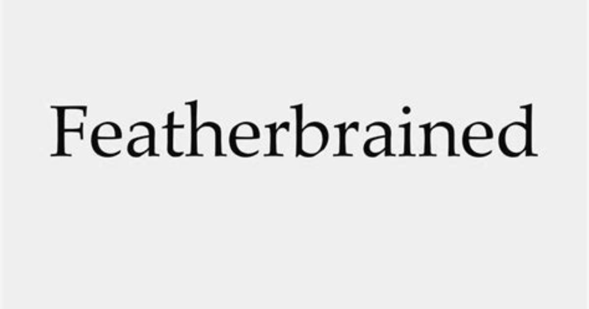 Is Featherbrained One Word?