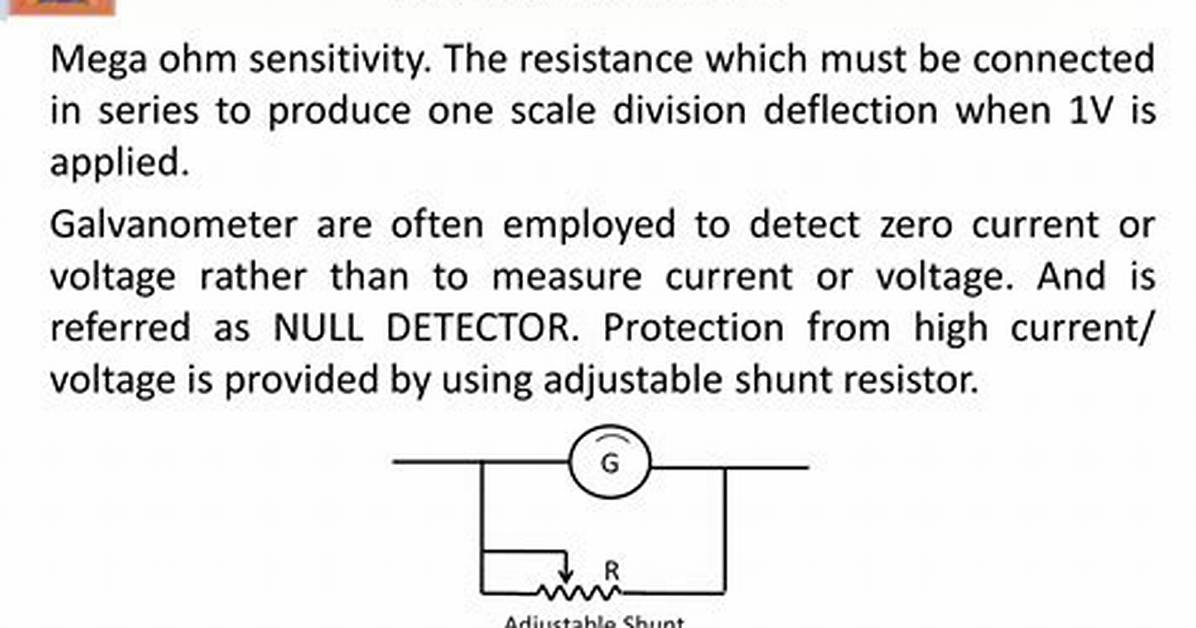 Is Galvanometer a Resistor?