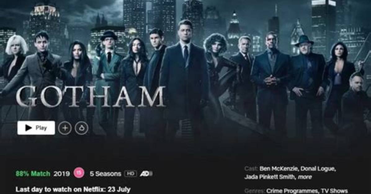 Is Gotham Leaving Netflix?