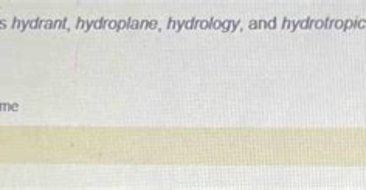 Is Hydrotropic a Word?