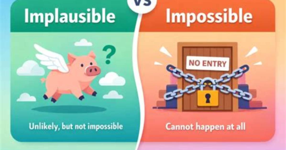 Is Implausible the Same as Impossible?