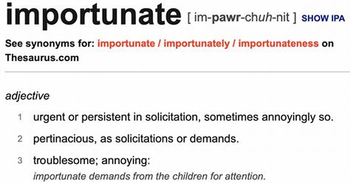 Is Importunity a Real Word?