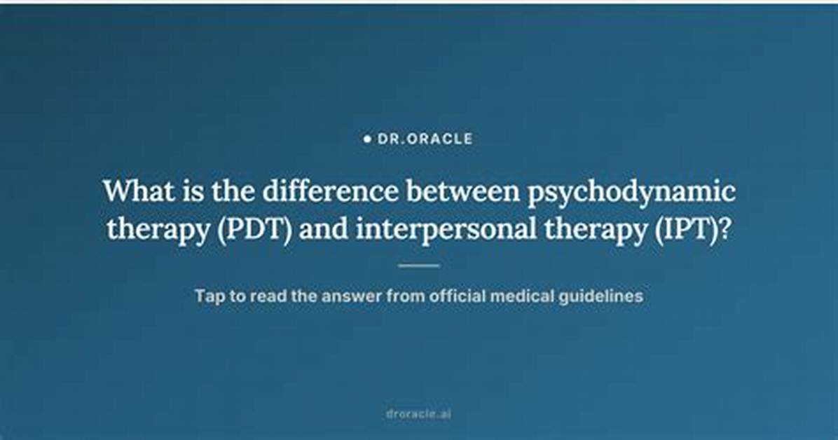 Is Ipt a Psychodynamic Therapy