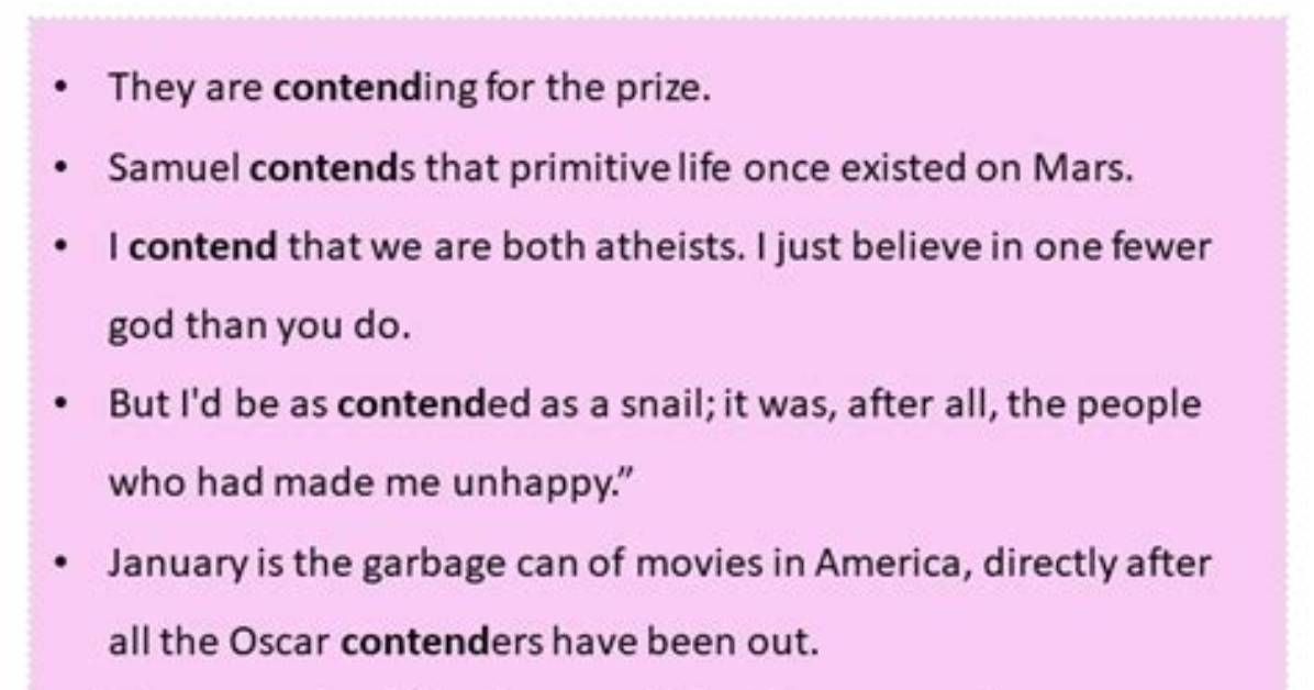 Is It Contends or Contend?