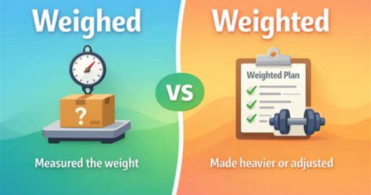 Is It Weighed or Weighted?