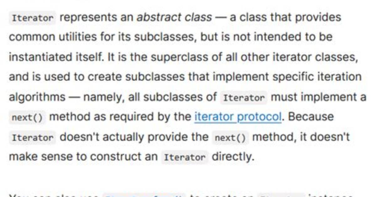Is Iterator an Abstract Class?