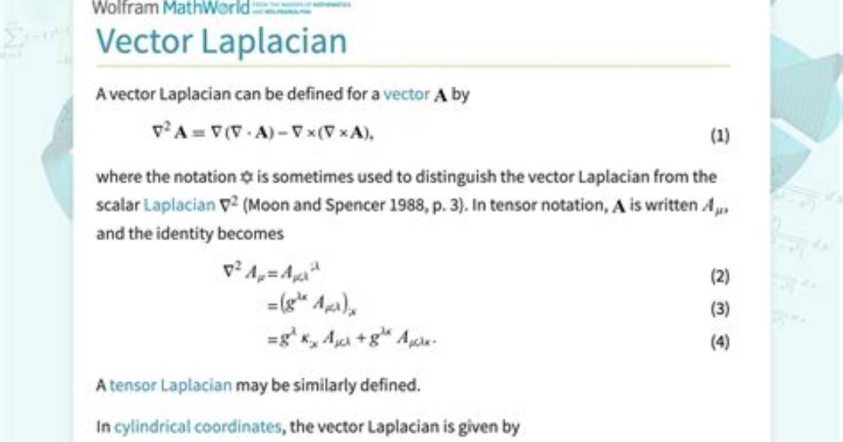 Is Laplacian a Vector?