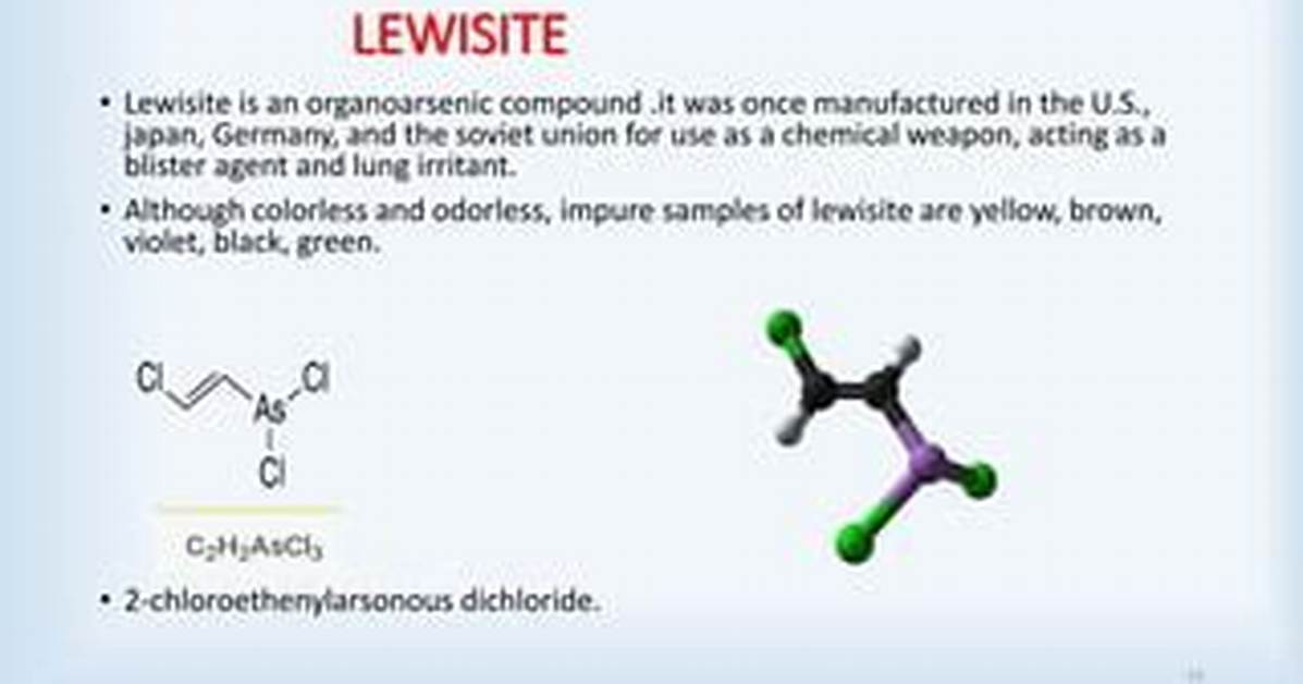 Is Lewisite an Organic Compound?