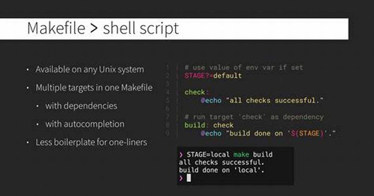 Is Makefile a Shell Script?