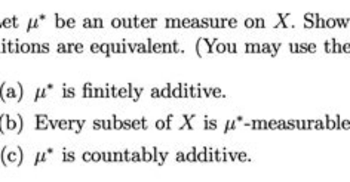Is Measure Countably Additive?