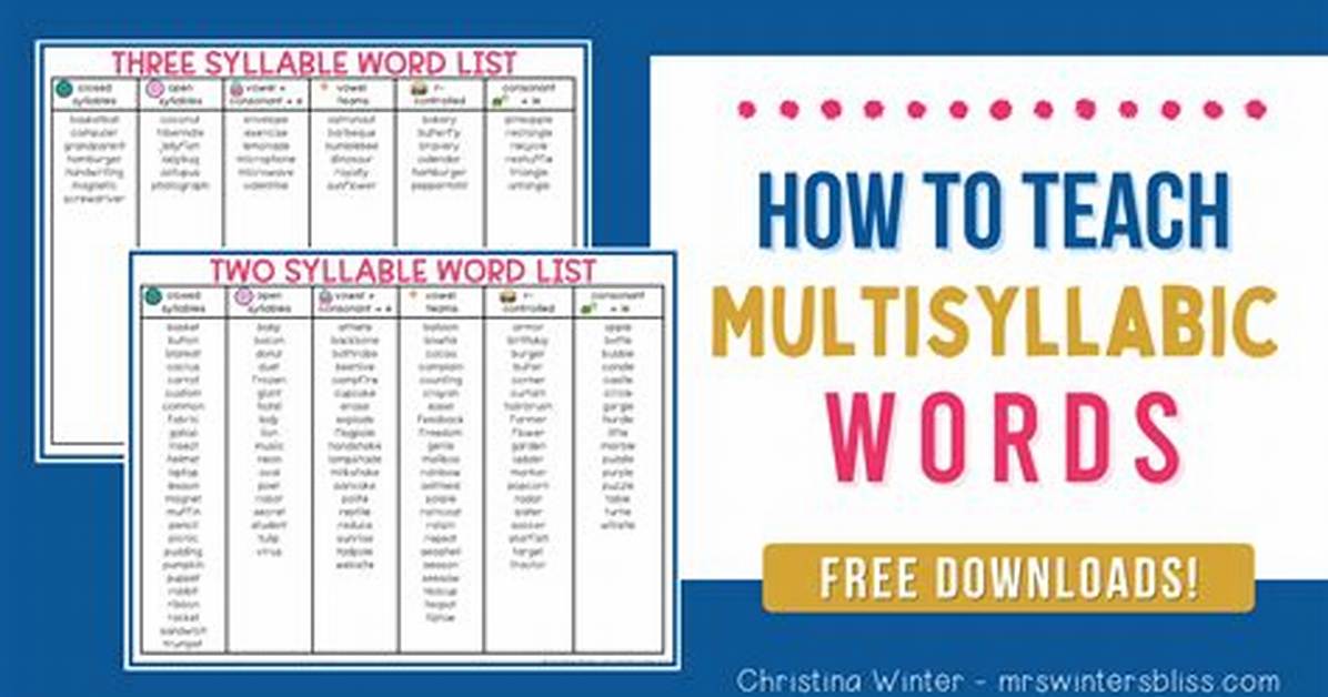 Is Multisyllabic One Word?