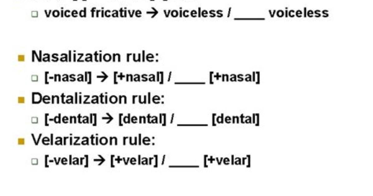 Is Nasalization a Phonological Process?