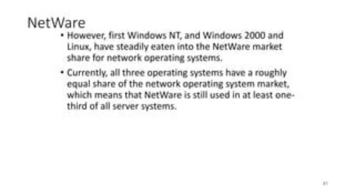 Is Netware Still Used?