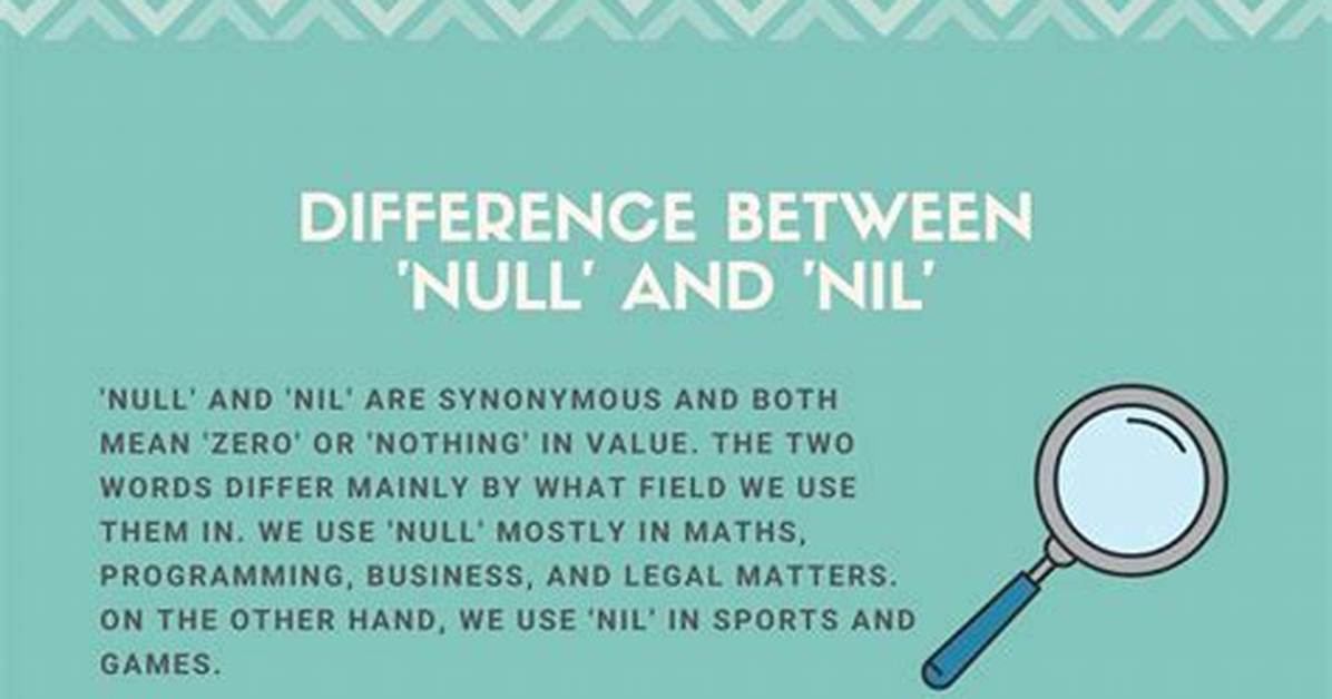 Is Nil the Same as Null?