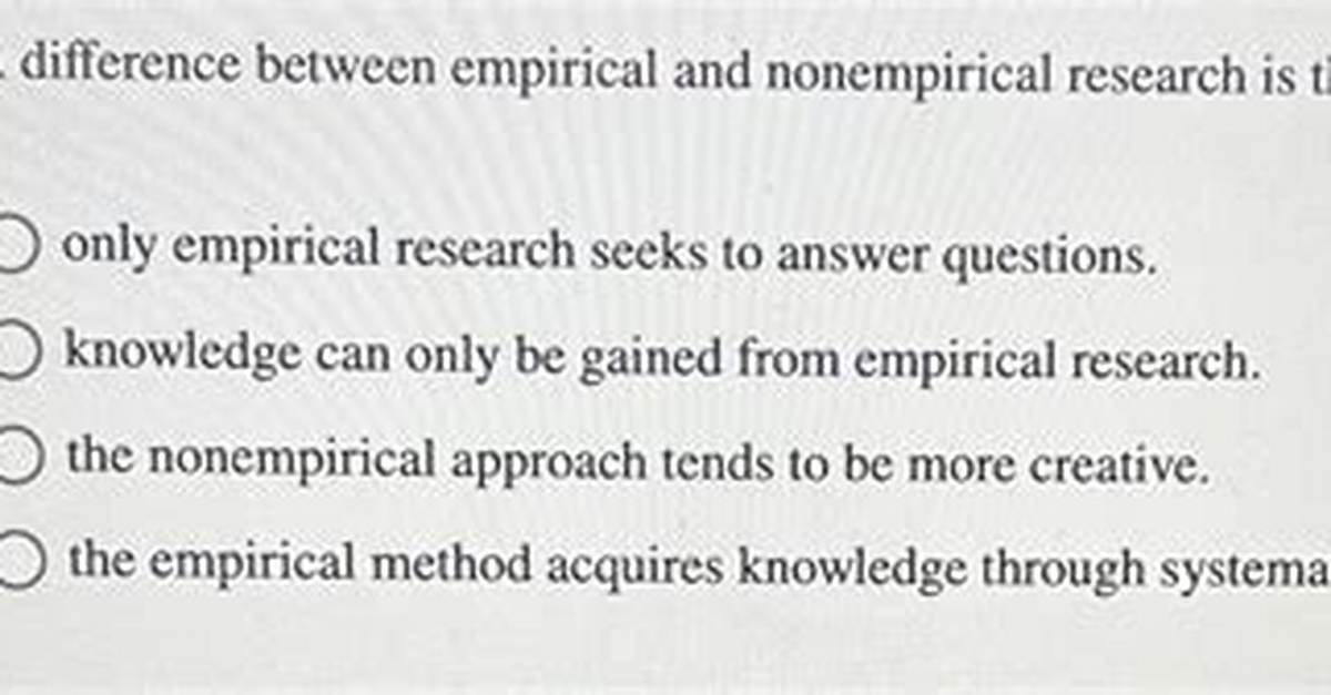 Is Nonempirical a Word?
