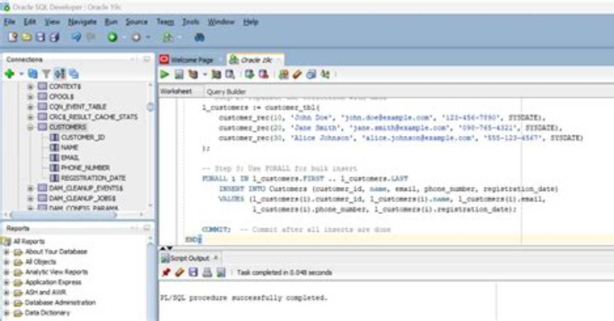 Is Not Query in Oracle