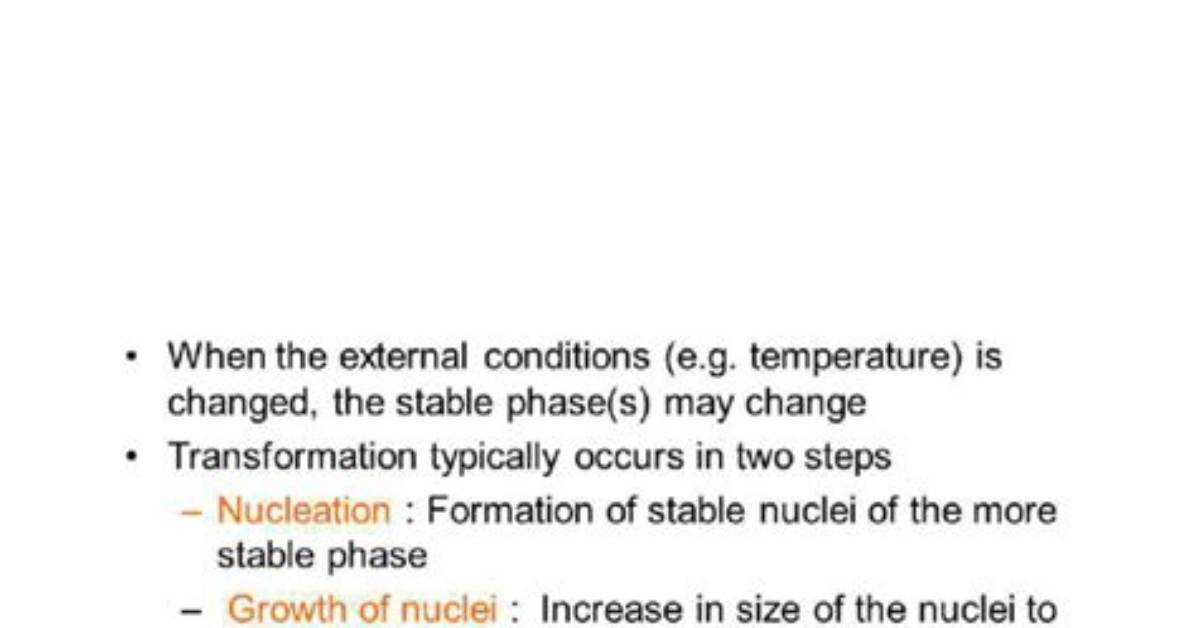 Is Nucleation a Noun?