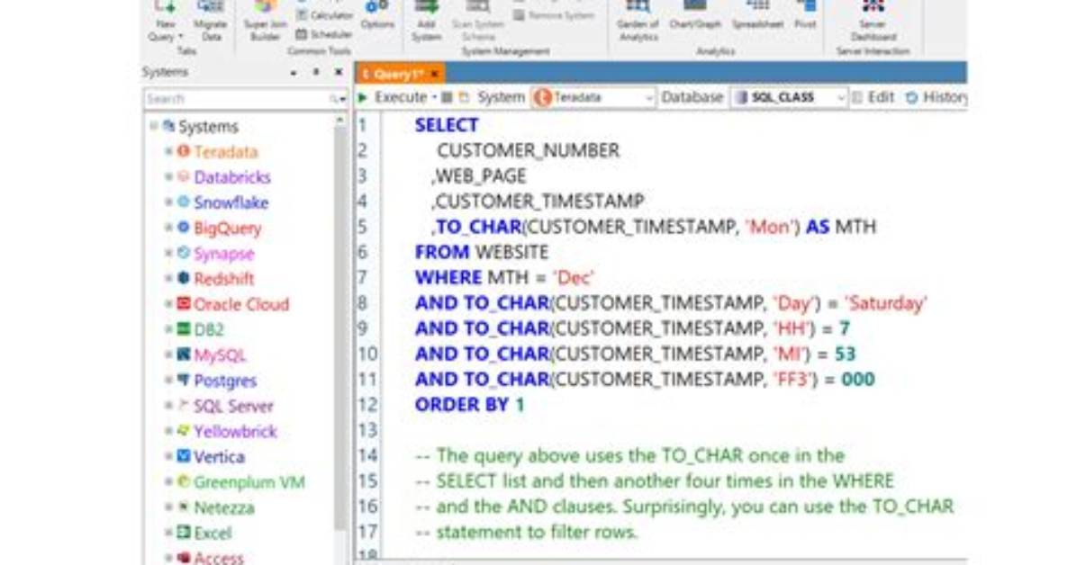 Is Null in Teradata Query