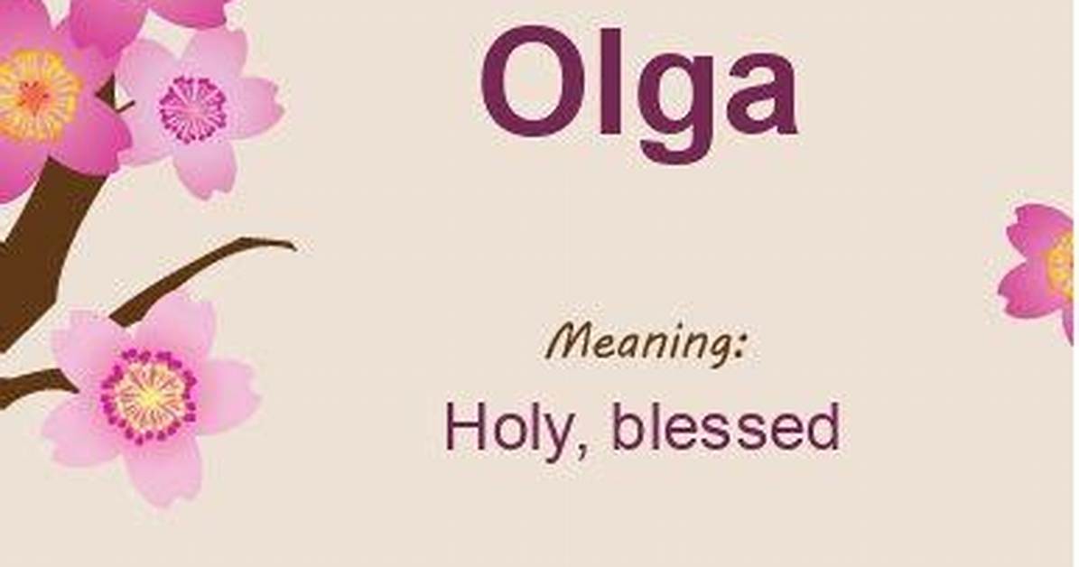 Is Olga a Name?
