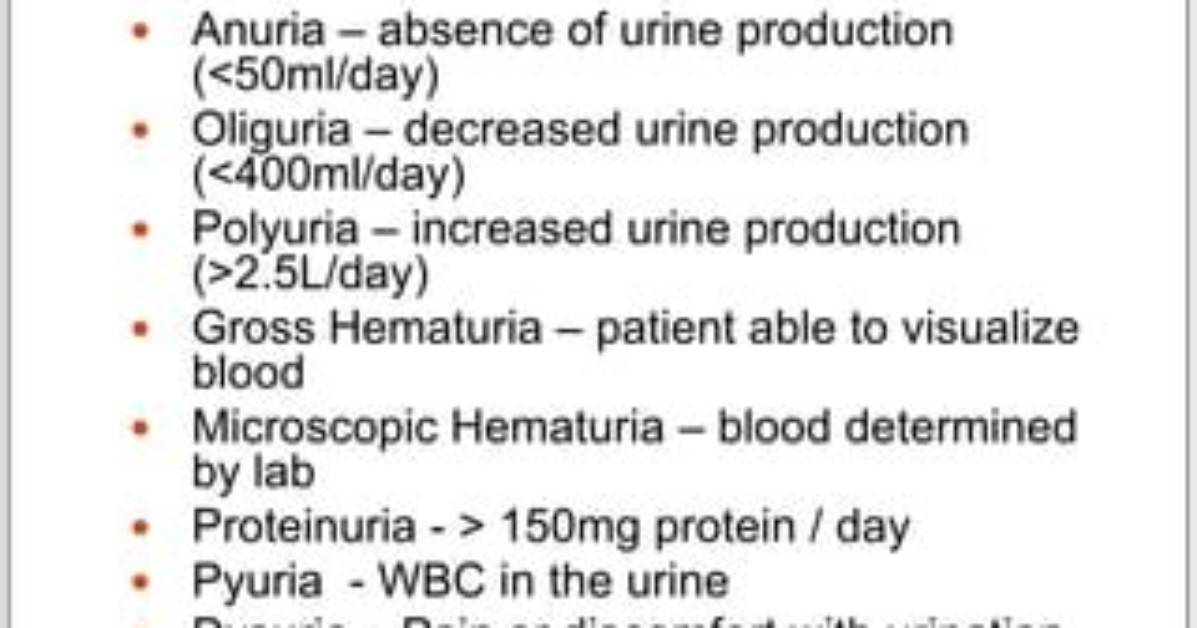 Is Oliguria a Polyuria?