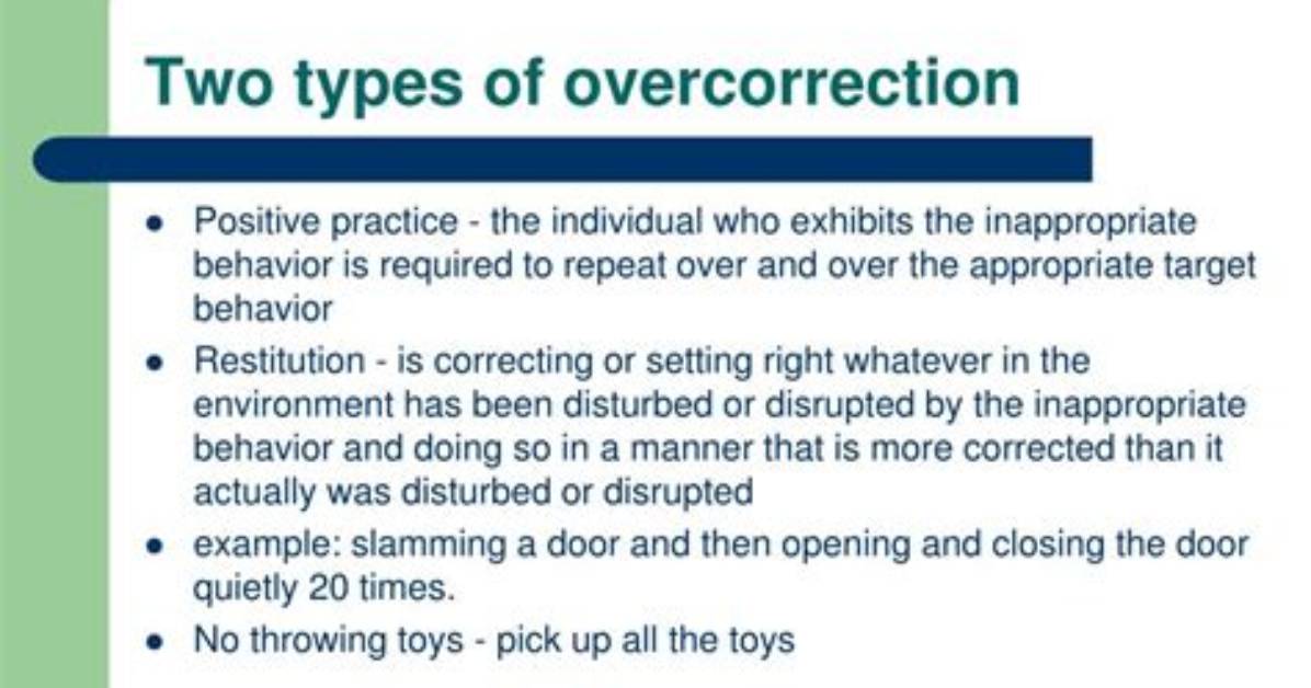 Is Overcorrection Positive Punishment?