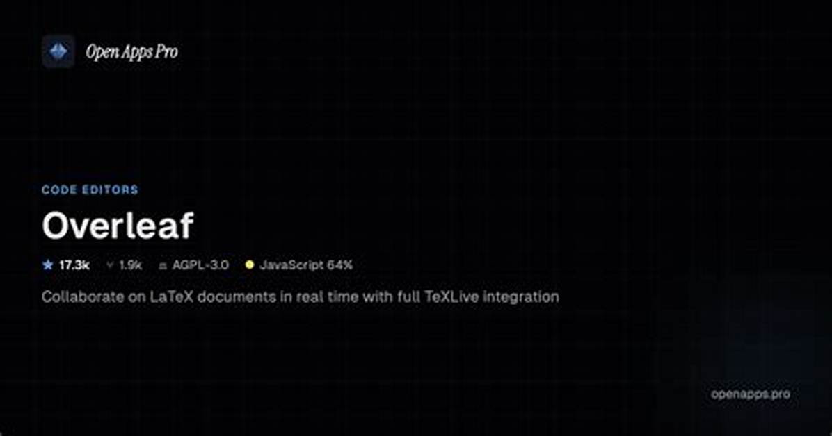 Is Overleaf Open Source?