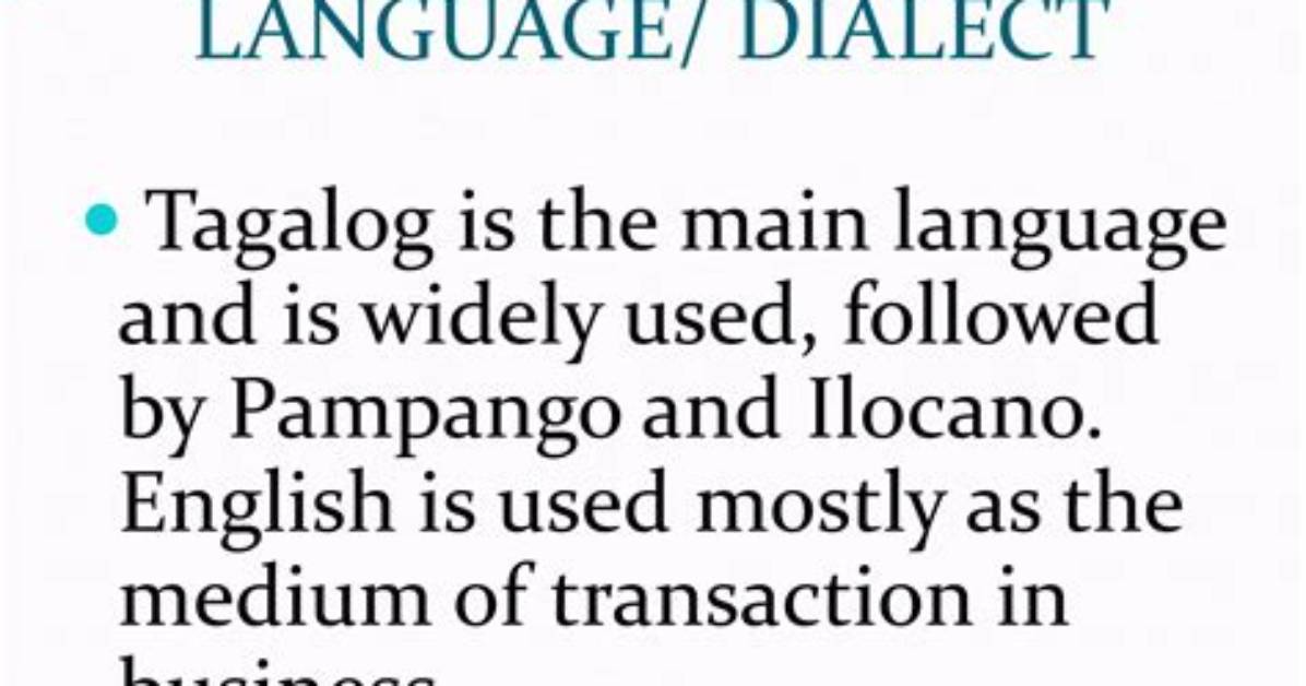 Is Pampango a Dialect?