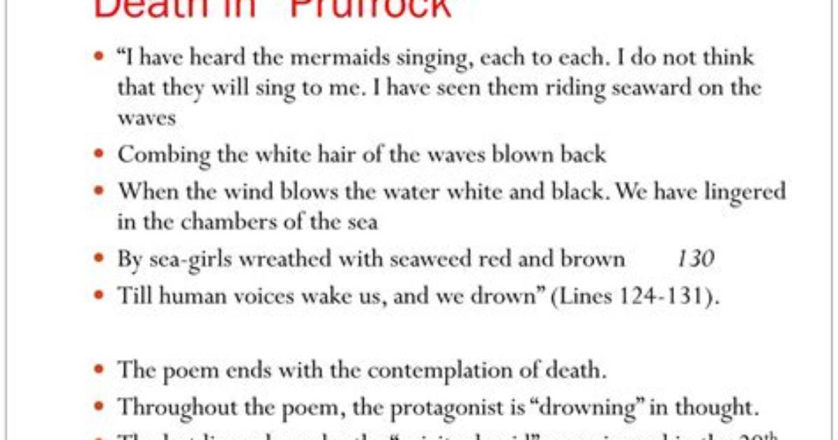 Is Prufrock Dead