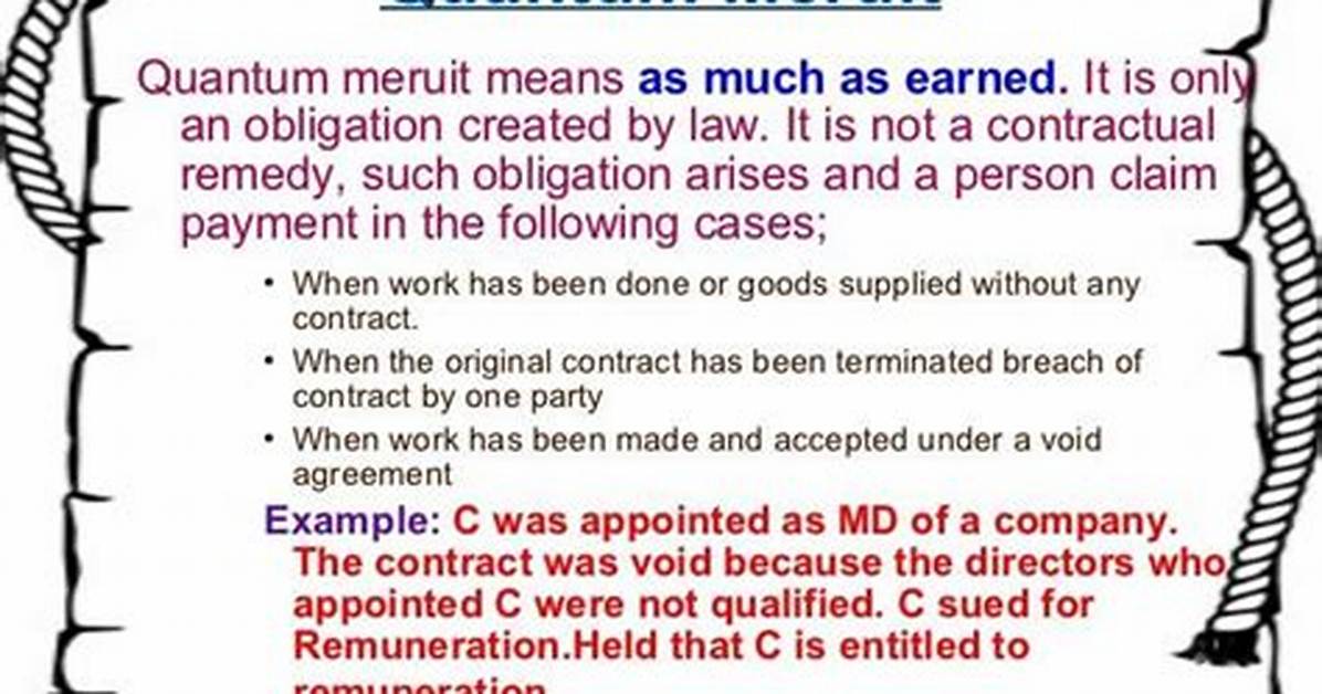 Is Quantum Meruit the Same as Restitution?