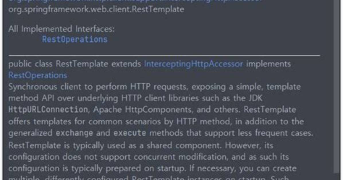 Is Resttemplate Deprecated