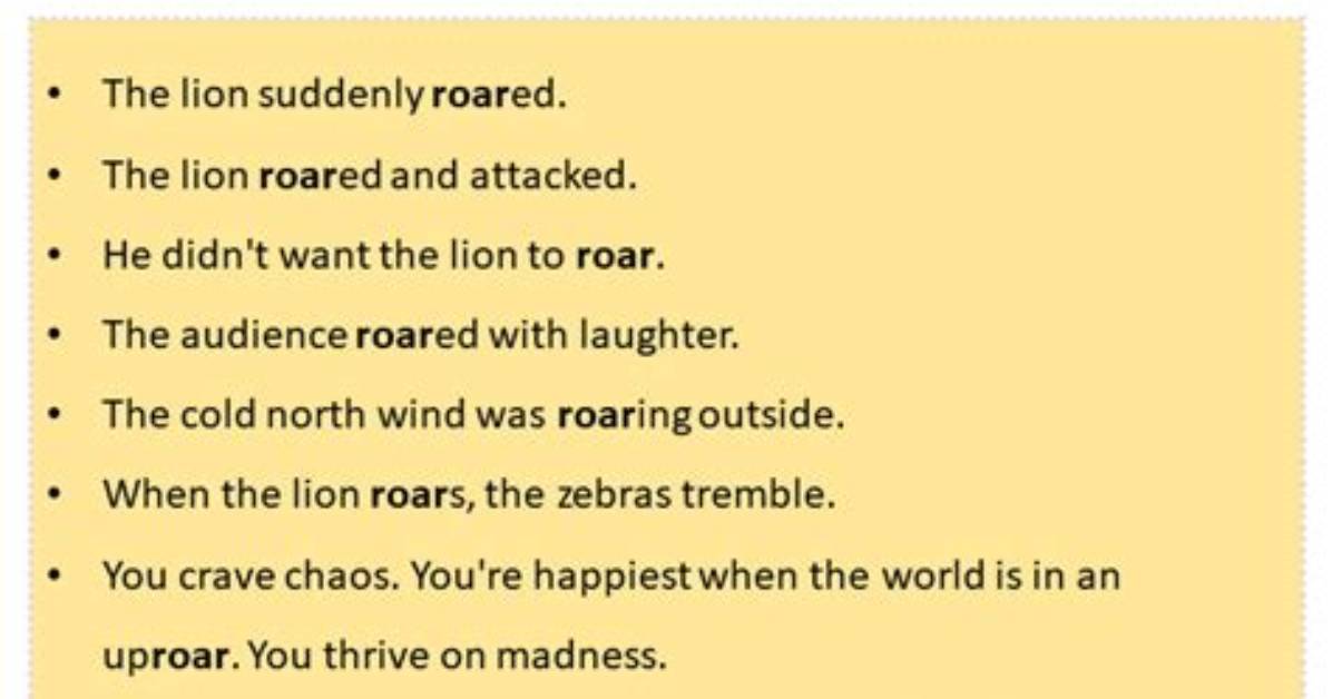 Is Roared an Adjective?