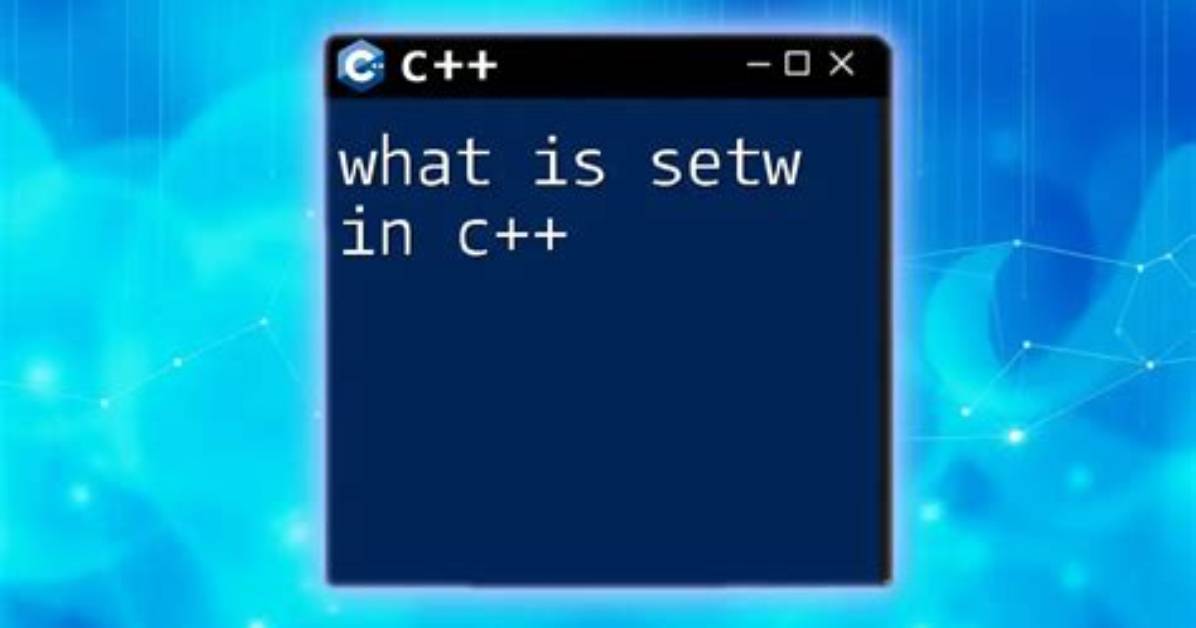 Is Setw() and "\T" the Same Thing? [Closed]
