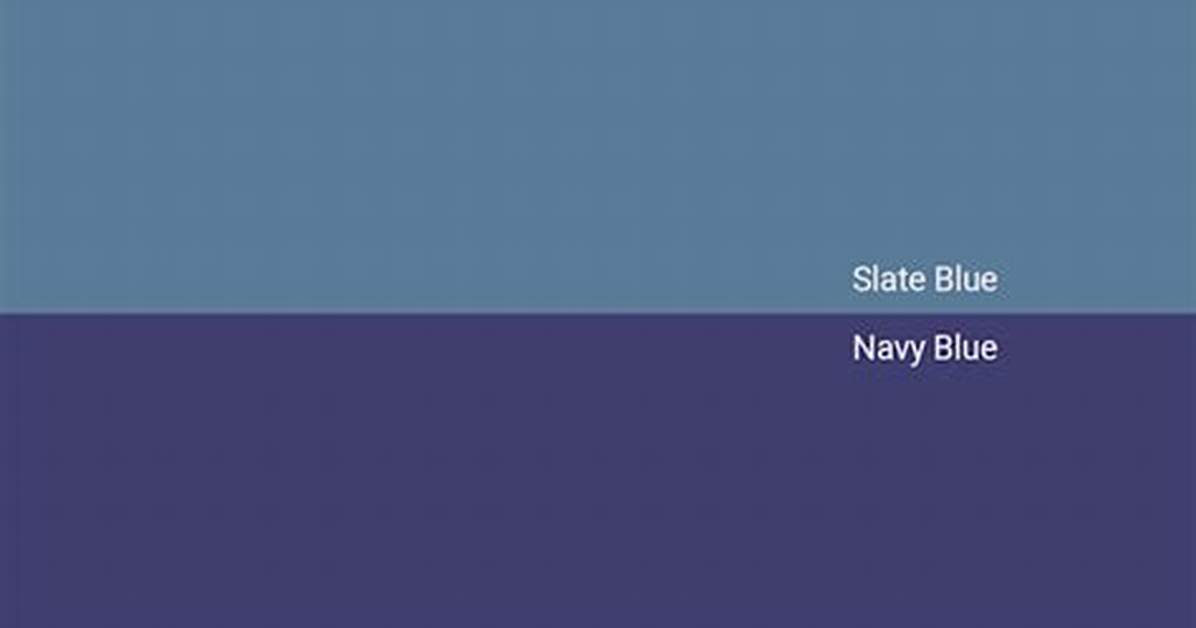 Is Slate Blue Navy?