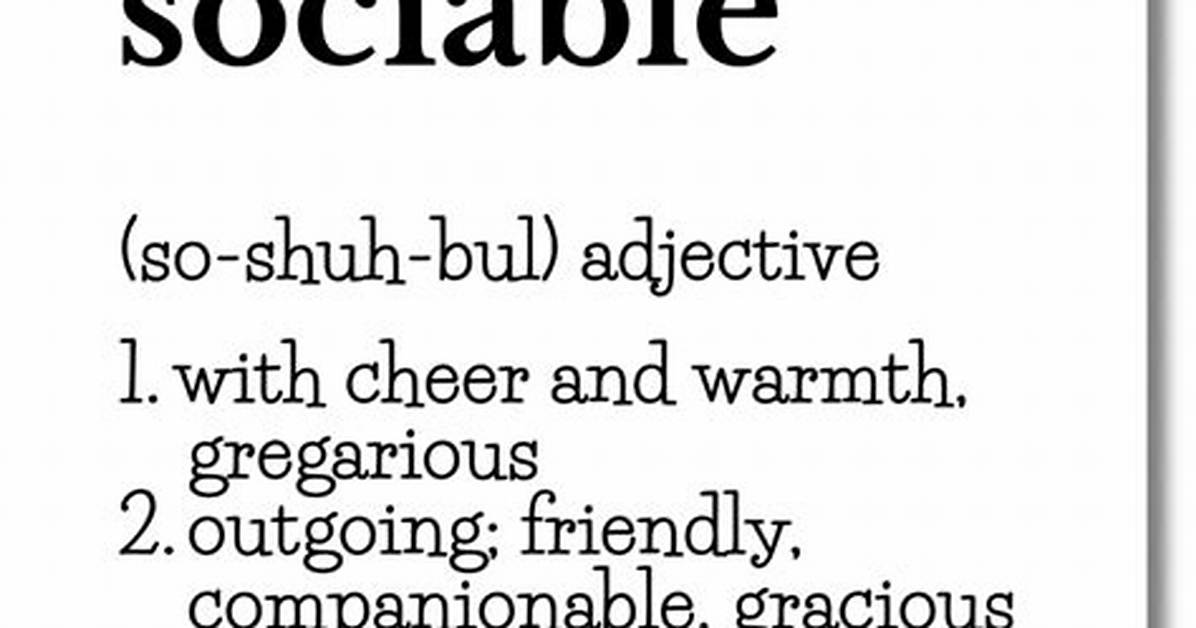 Is Sociable an Adjective?