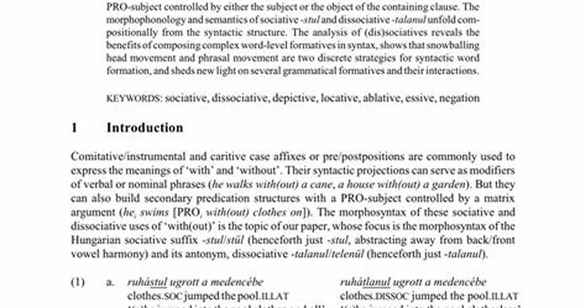 Is Sociative a Word?