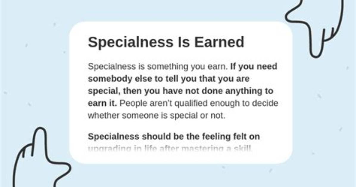 Is Specialness in the Dictionary?