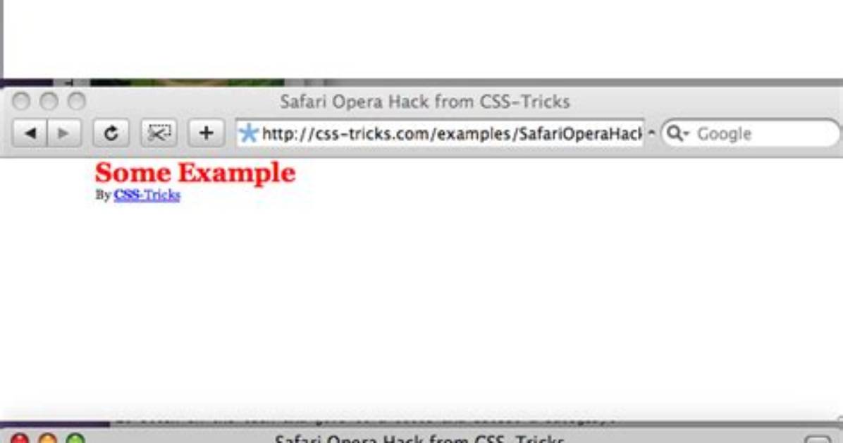 Is There a Css Hack for Safari Only Not Chrome?
