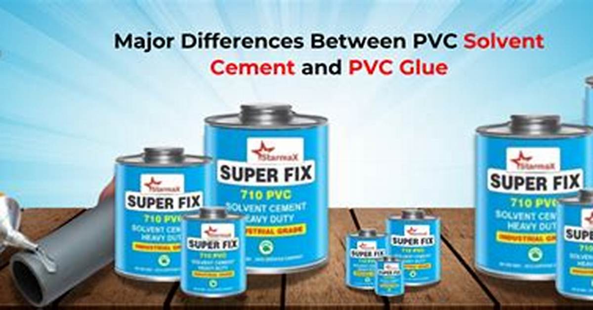 Is There a Difference Between Pvc Cement and Cpvc Cement