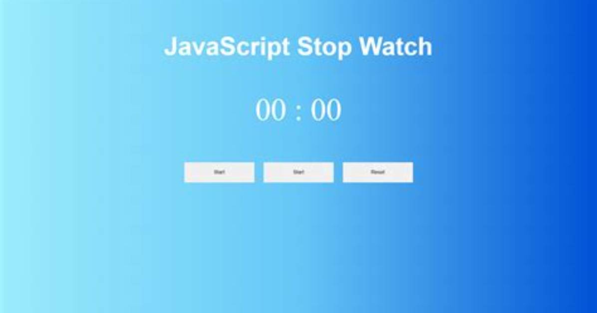 Is There a Stopwatch in Java?