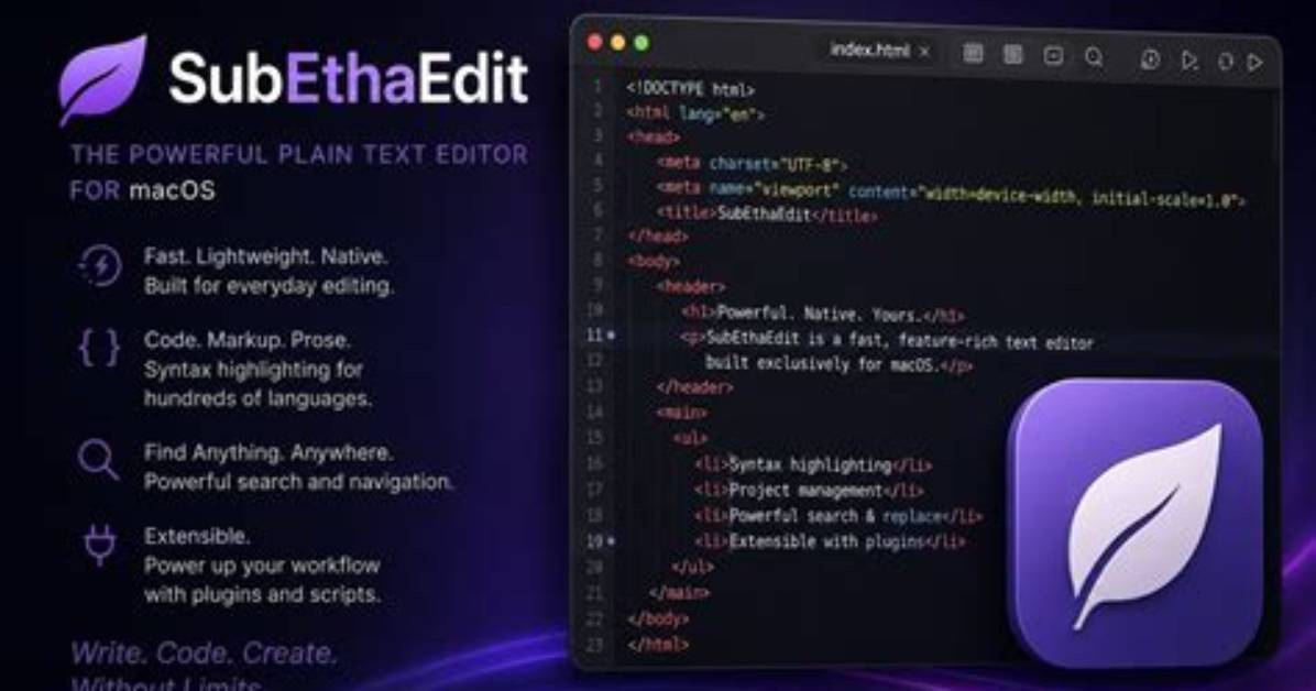 Is There a Subethaedit-Like Text Editor?