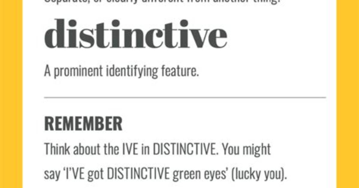 Is There a Word Distinctive?