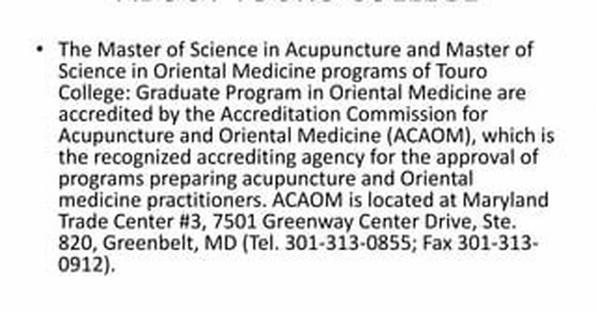 Is Touro Accredited
